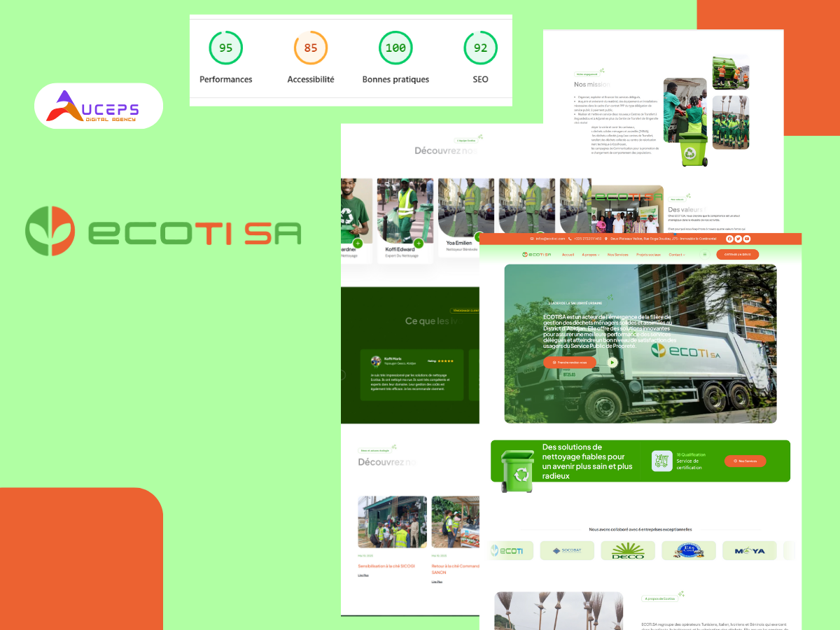 Ecoti sa - Auceps Digital agency - Refonte de site web vitrine