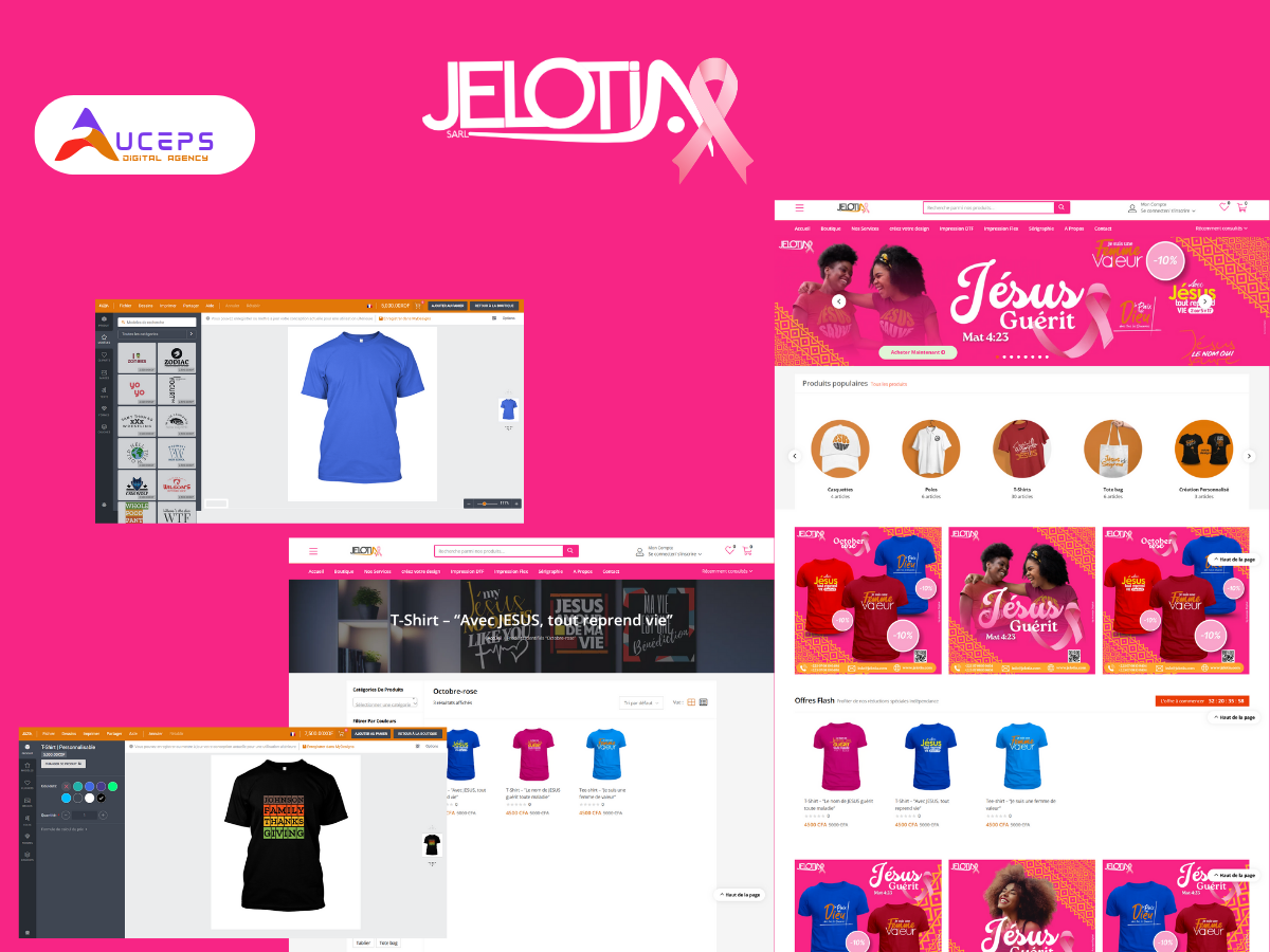 Jelotia sarl web site - Octobre - rose - mise à jour - Auceps Digital
